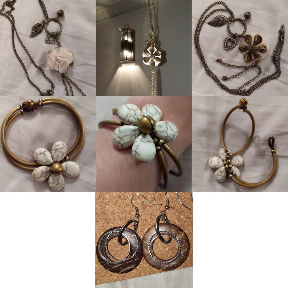 10/$25 Woodsy flower fairy jewelry set